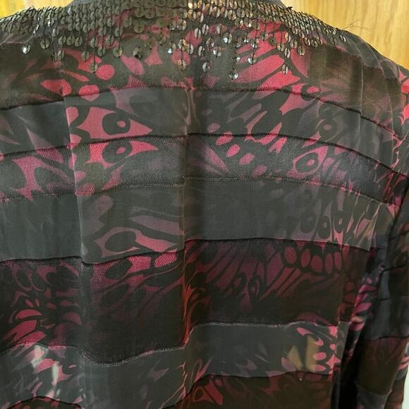 CHICOS 2 (M 12-14) women’s jacket, black with sequins and iridescent color - Picture 11 of 12